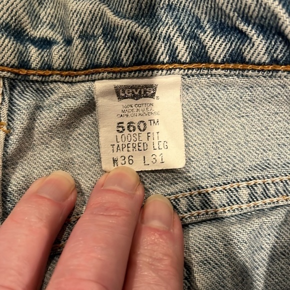 Men’s vintage 90s Levi’s 560 loose fit 36 x 31 - Picture 3 of 16